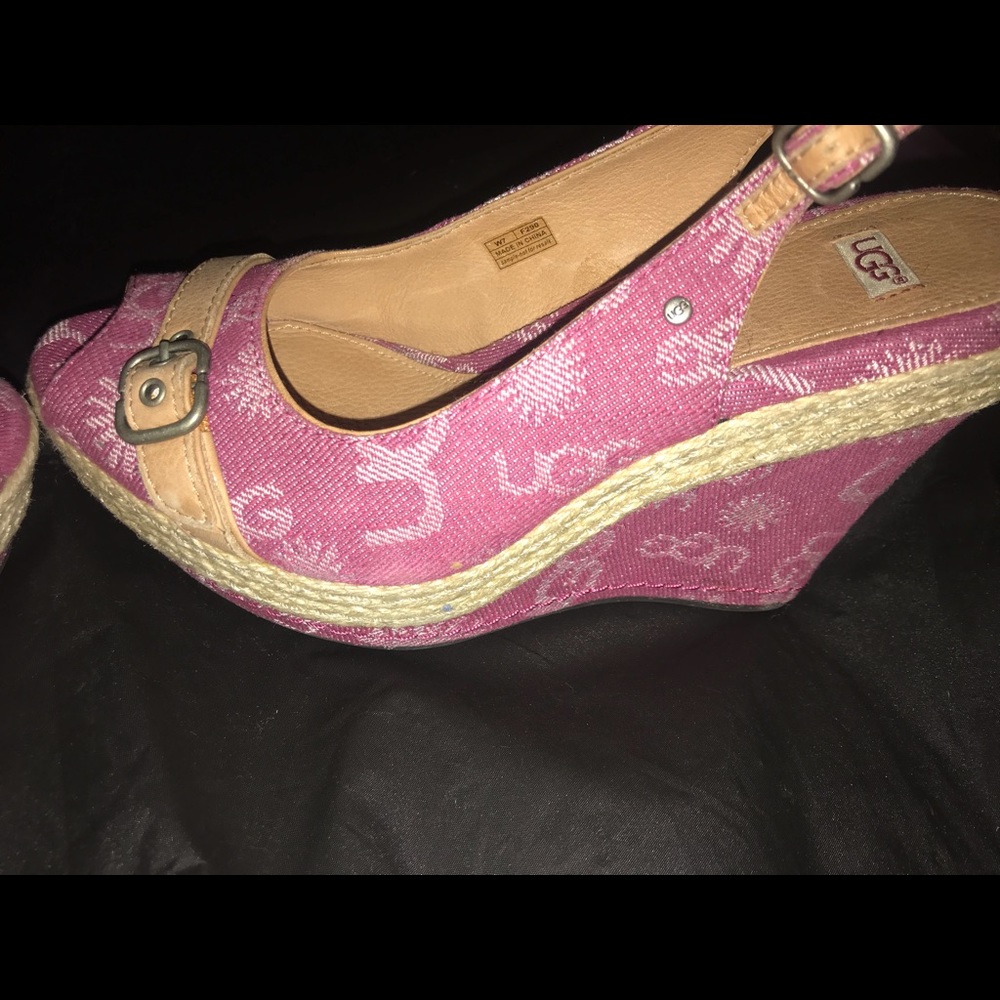 Pink Ugg Wedge Heels